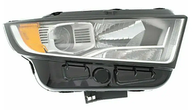 Фара права Ford Edge 15-18 (H11/HB3) TYC мех., жовта вставка, +лінза SE