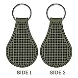 Заготовка для вишивки зі штучної шкіри Брелок FLBE(BB)-011 Хакі, фото 2