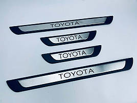 Накладки на пороги Toyota 4Runner (хром-пласт) TAN24