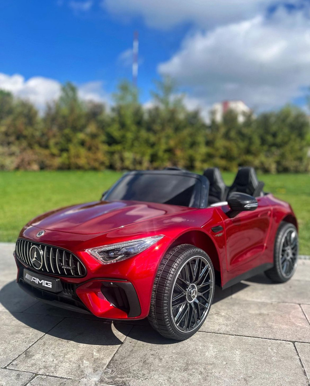 Дитячий двомісний електромобіль Mercedes SL63 на акумуляторі + пульт, фото 1