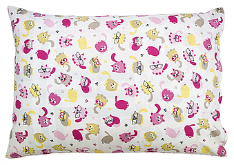 Подушка двухстороння ортопедична з наповнювачем гречане лушпиння та холлофайбер Гармонія 50х70 Котики