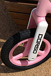 Велобіг Corso Shine нейлонова рама надувні колеса 12 дюймів, рожевий 10059, фото 6