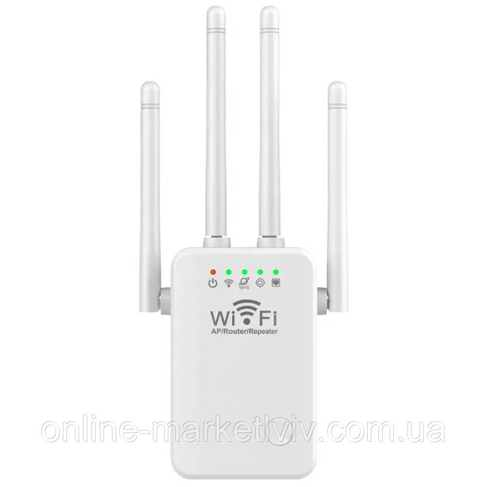 Підсилювач WIFI сигналу в розетку, 300мб/с, Білий / Ретранслятор WIFI / Вайфай репітер
