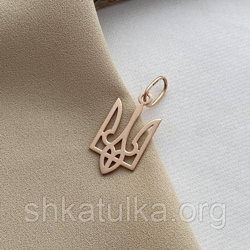 Підвіска золота герб України Тризуб під ланцюжок