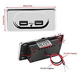 USB накладна зарядка 3.1А. Юсб панель зарядки 2 виходи, фото 4