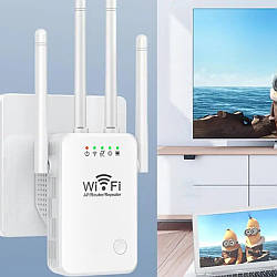 Підсилювач WIFI  сигналу в розетку, 300мб/с / Вайфай ретранслятор / WIFI репітер