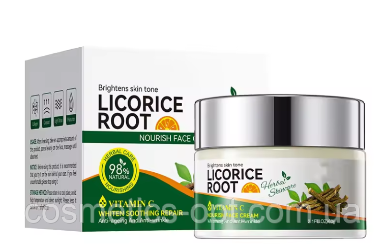 Протизапальний зволожуючий освітлювальний крем для обличчя Sadoer Licorice Root, 60 g