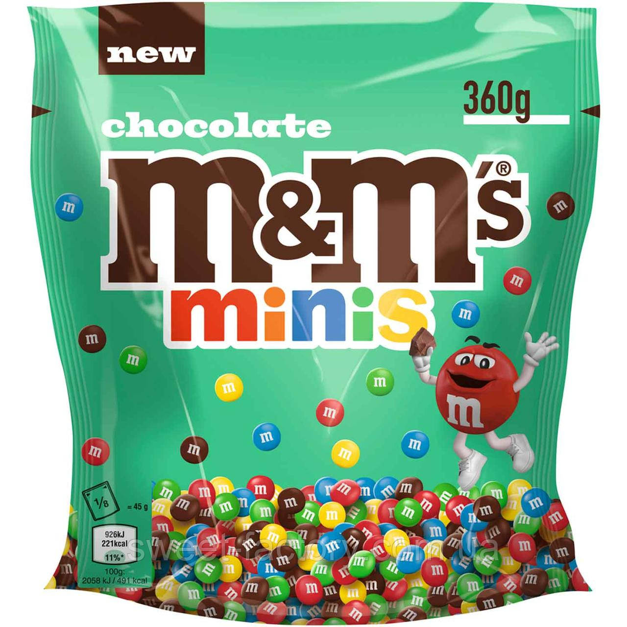 Драже M&M's Minis Chocolate 360g