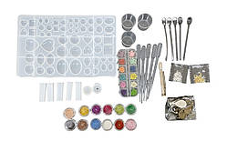 Форми молди для епоксидної смоли молди для кулонів сережок + декоративні квіти 110 предметів