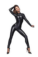 Комбинезон Noir Handmade F162 Powerwetlook overall with leash and two-way zipper, XXL, мокрый эффект sexstyle