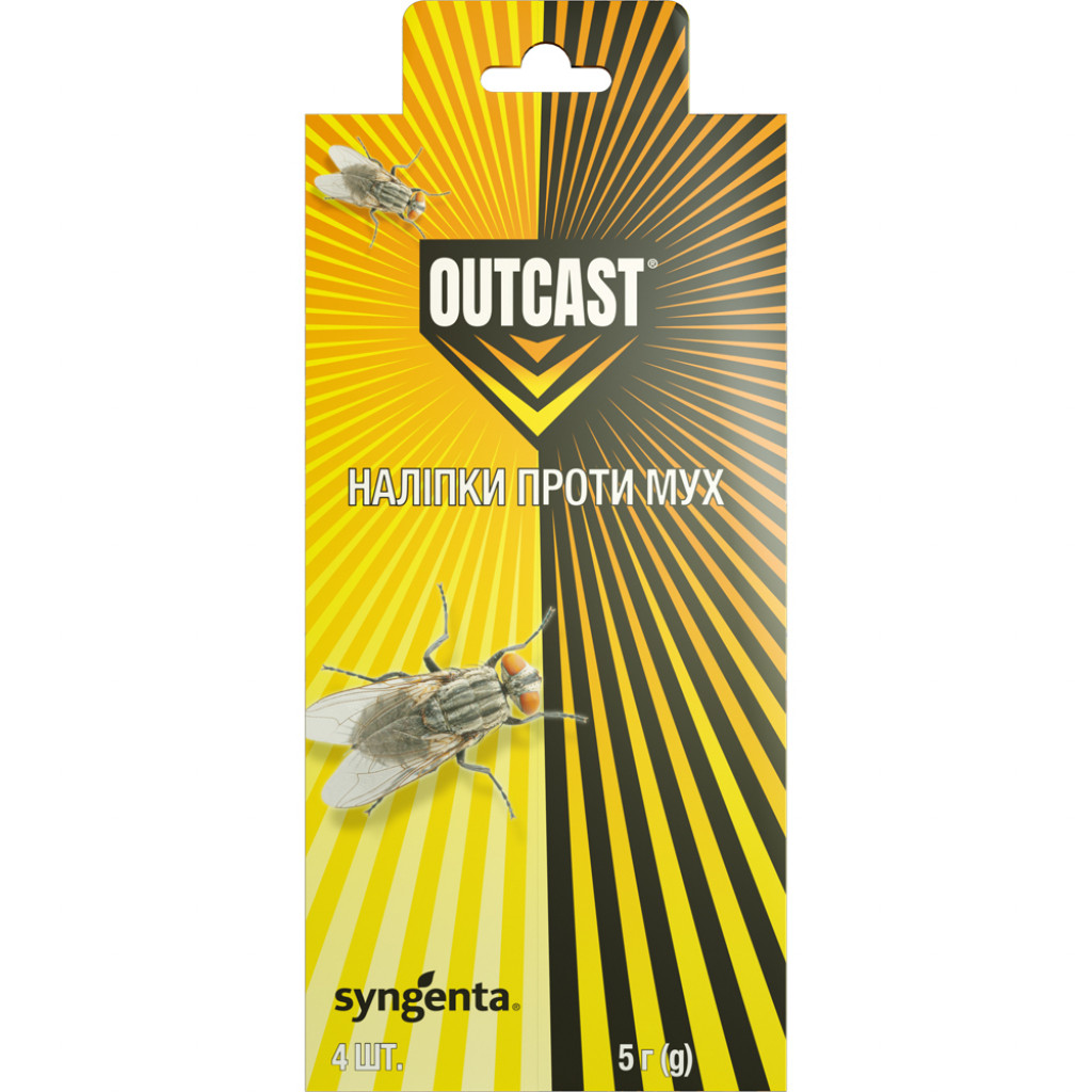 Наліпки проти мух Outcast, 4шт х 5 г, Syngenta