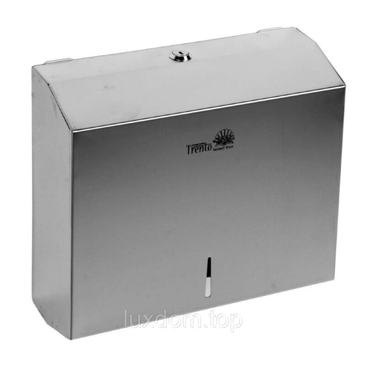 Роздавальник складн. паперов. рушників, ключ, сатин нерж., 250-300 листів FD-918, фото 1