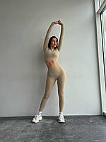 Костюми для фітнесу і йоги. Жіночий одяг для залу. Модний комплект 3 в 1., фото 5