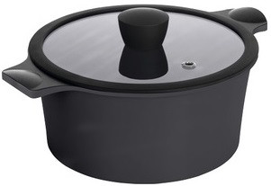 Каструля RINGEL Zitrone Black 20x9.5 см (2,5л) з кришкою (RG-2108-20 BL**)