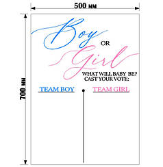 Написи на лист пінокартону (500х700мм) - Boy or Girl?