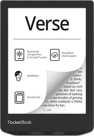 Електронна книга з підсвічуванням PocketBook 629 Verse Mist Grey (PB629-M-WW), фото 1