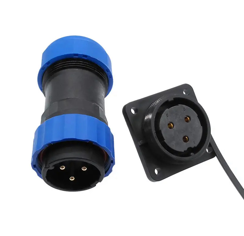 Роз'єм вологозахищений ip68 герметичний — 20 3х
 контактний панельний.Герметичний з'єднувач кабелю IP68.