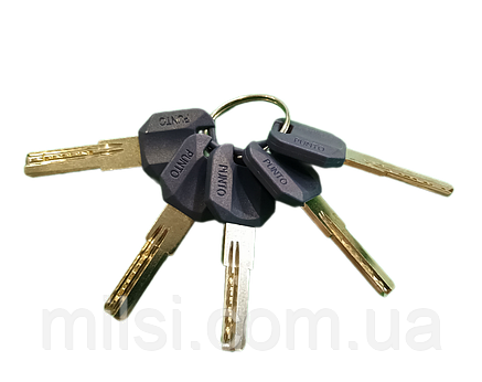 Серцевина Punto Z400/60mm (25+10+25) 5ключів латунь, фото 2