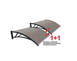 Козирьок "TanDem" 3000х930х280мм 3 кронштейна з монолітним полікарбонатом 3мм