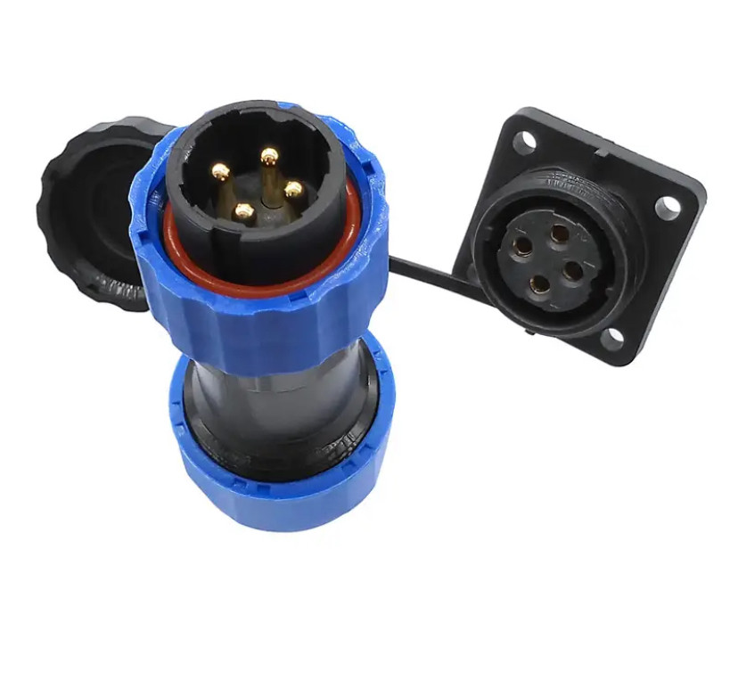 Роз'єм вологозахищений ip68 герметичний — 20 4 контактний панельний.Герметичний з'єднувач кабелю IP68.