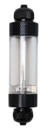 CO2 счетчик пузырьков в чёрном цвете, AQUAXER CO2 Bubble Counter Double.