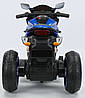 Дитячий електромотоцикл Lolly Kids LKT-617 з м'яким сидінням і пультом керування синій (9769), фото 6