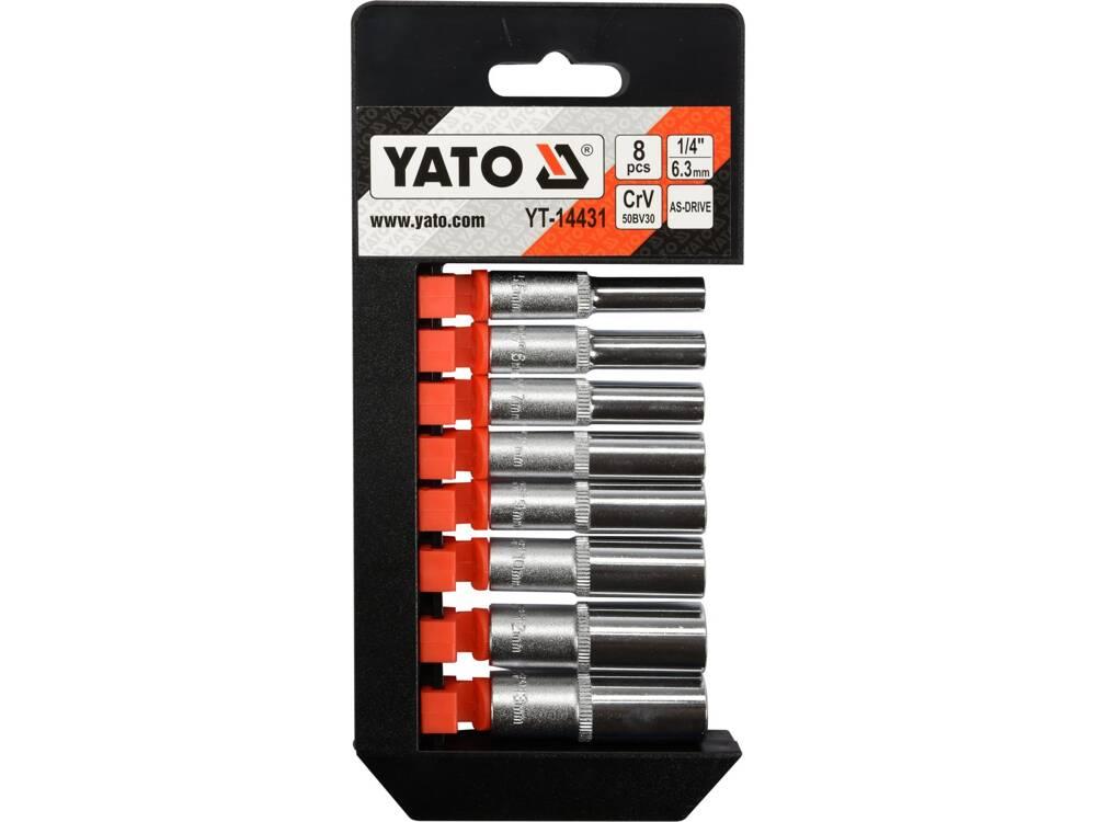 Набір головок торцевих 1/4", 8 шт YATO YT-14431