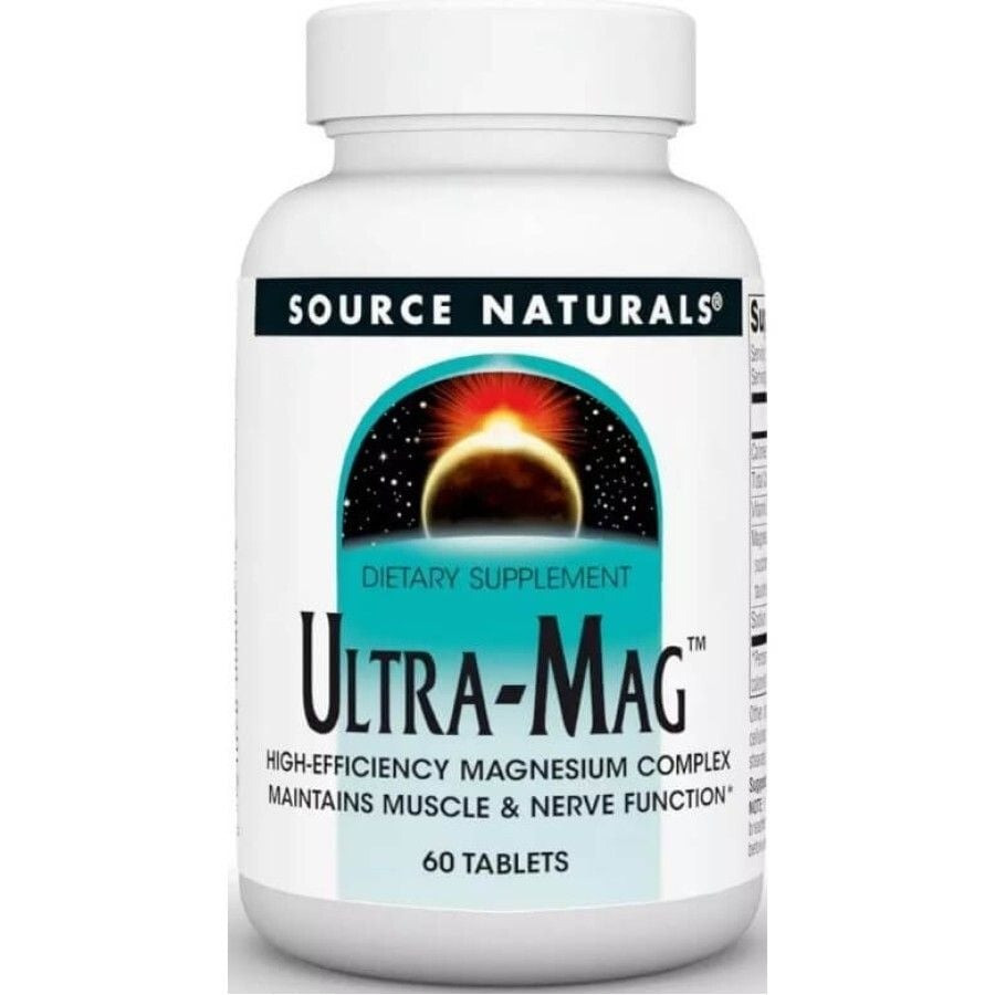 Ультра Маг Source Naturals Ultra-Mag комплекс магнію для нервової системи та серця 60 таблеток, фото 1