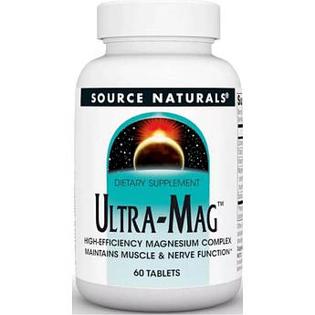 Ультра Маг Source Naturals Ultra-Mag комплекс магнію для нервової системи та серця 60 таблеток