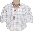 Теніска чоловіча великого розміру Nens vk-0004 класична в клітку, натуральна чоловіча сорочка льон стильна, фото 6