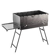 Мангал-валіза зі столиком розкладний з піддувалом 2 мм на 7 шампурів