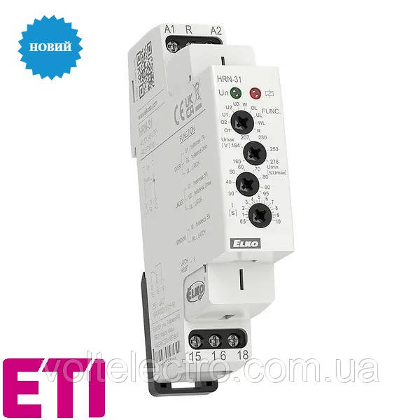 Реле контролю напруги HRN-31 (1F, 48-276V AC/DC, 1x16A_AC1)