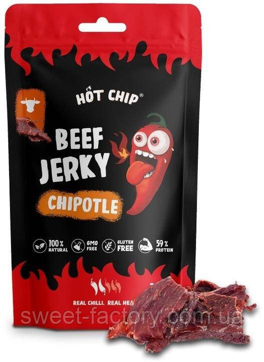 М'ясні снеки Hot Chip Beef Jerky Chipotle 25g