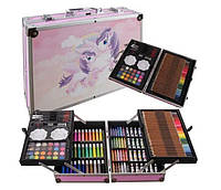 Великий набір для малювання 145 елементів у валізі Єдиноріг Maaleo 22768 Польща