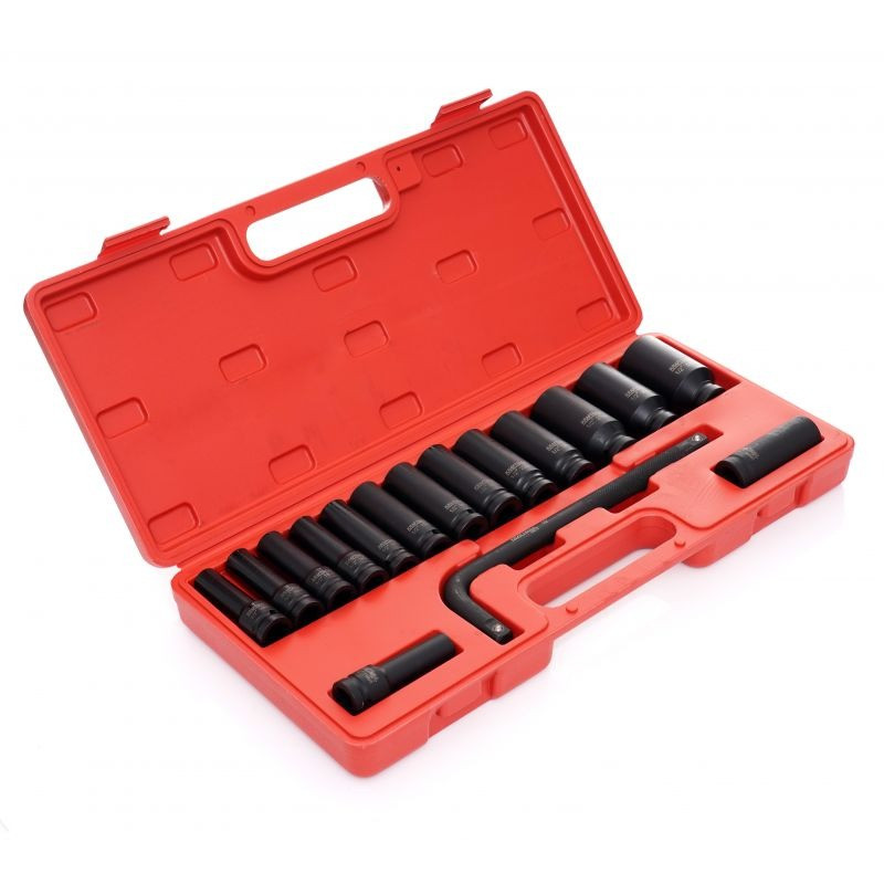 Ударні головки для механіка 16 шт. 1/2" 10-32мм Kraft&Dele KD11755 професійний набір