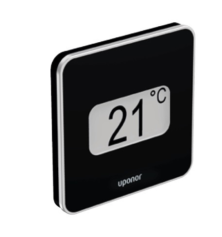 Термостат дротовий цифровий з датчиком вологості Uponor Smatrix Base D+RH T-149 Style чорний, фото 1