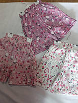 Шорти для дівчат. принтовані р 110-140 вафельні