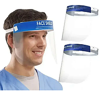Многоразовый лицевой щиток, маска прозрачная защитная, крепление на резинке, FACE SHIELD