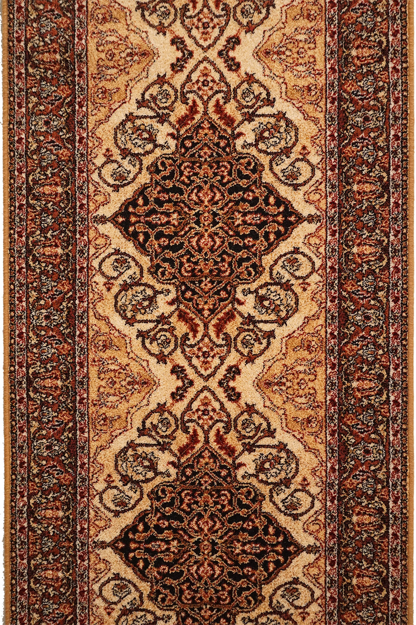 Килимова доріжка Agnella Isfahan Leyla Amber Вовна Вовняна доріжка у передпокій Доріжка в кімнату, фото 1