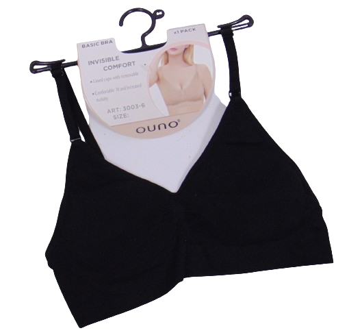Топ-бюстгальтер у рубчик Ouno 30036 S-M чорний, фото 1