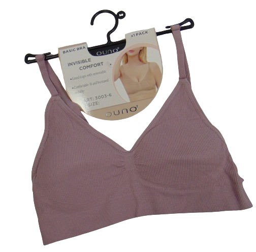 Топ-бастгальтер у рубчик Ouno 30036 S-M пудра, фото 1