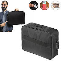 Органайзер для документів 36х26х10см Чорна сумка для документів і ноутбука, дорожній органайзер для документів