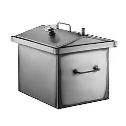 Двоярусна коптильня "М" з трьома гачками та термометром, 1.5мм метал Gorillas BBQ