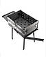 Мангал-валіза двоярусна розкладна 2 мм зі столиком на 6 шампурів, фото 2