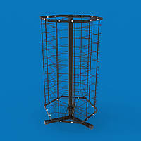 Торгова стійка для окулярів настільна обертальна (66 комірок) чорна