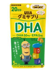 UHA Gummy Supple Kids Study DHA /EPA комплекс з лютеїном, желейки зі смаком лимона та мандарину,100 шт. До 12/2025