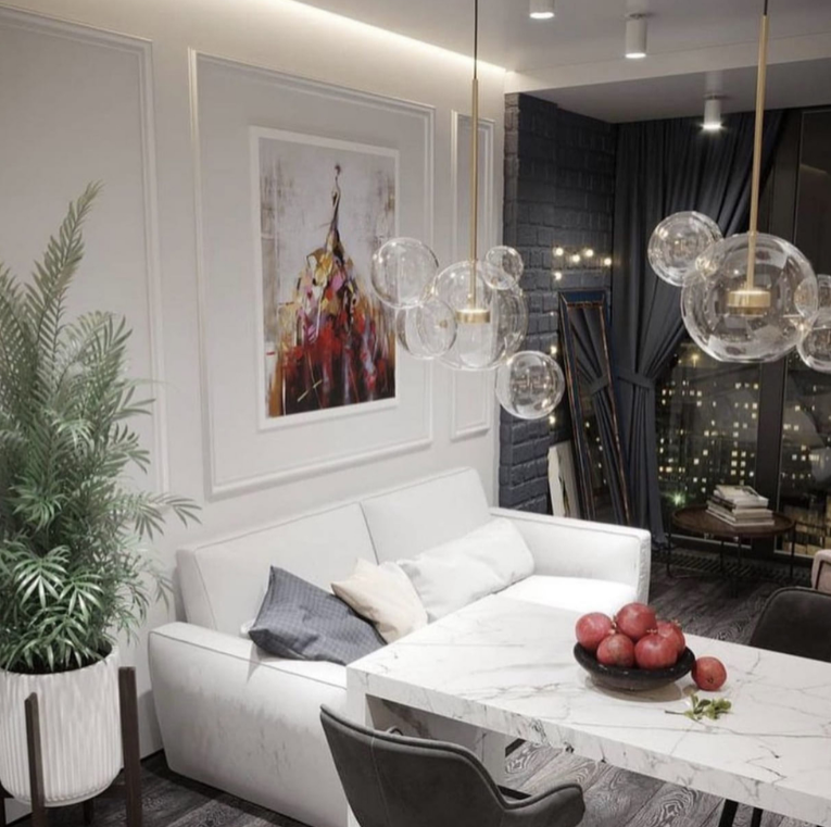 Підвіси BUBBLE з латунною фурнітурою з прозорими плафонами діаметром 20/30см, фото 1