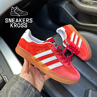 Кроссовки мужские женские Adidas Gazelle x Gucci Red 36 красные