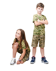 Костюм дитячий жилет шорти футболка ARMY KIDS Скаут камуфляж Піксель, фото 6