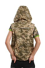 Костюм дитячий жилет шорти футболка ARMY KIDS Скаут камуфляж Піксель, фото 5